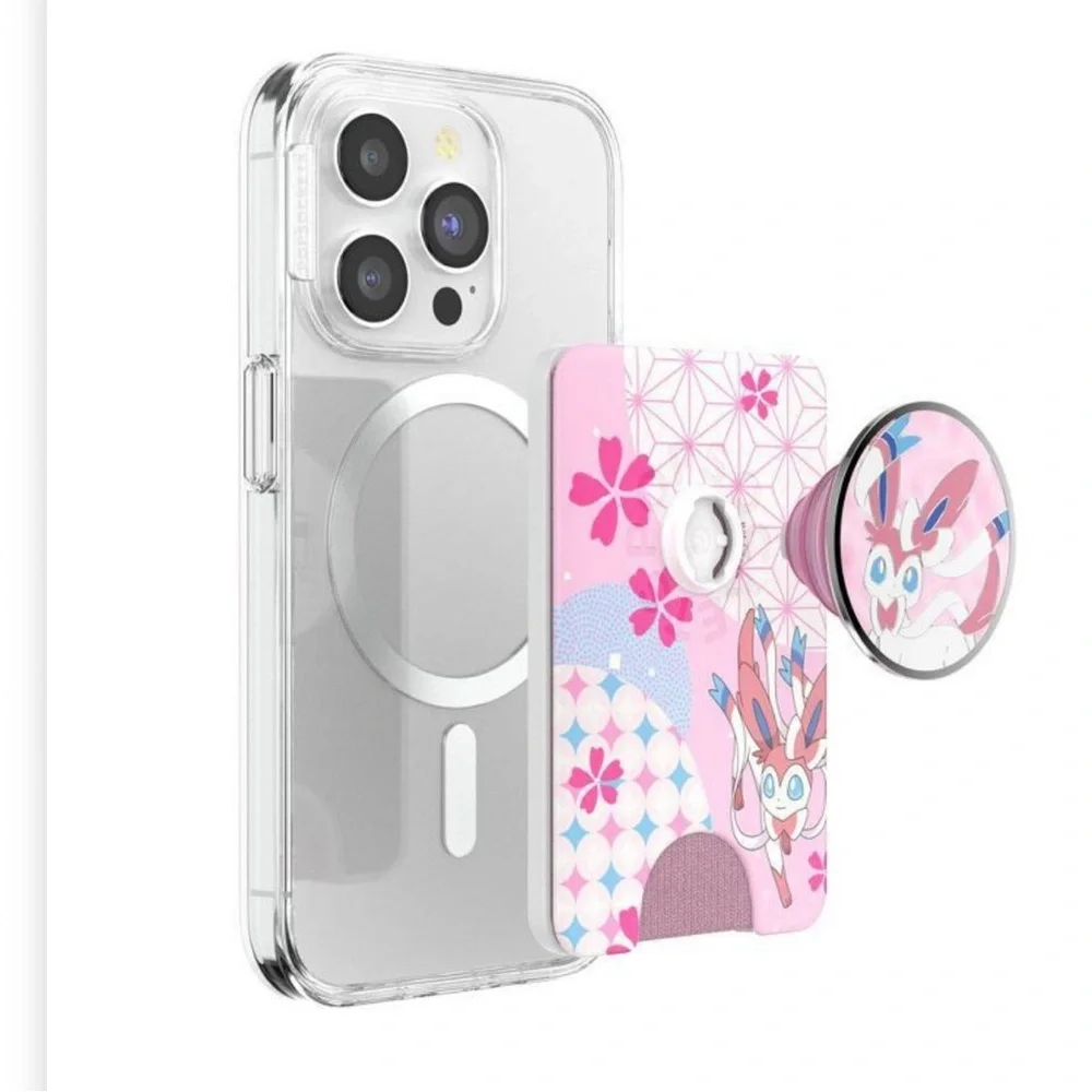 Pink Anime-Themed Phone Grip